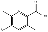 2-Pyridinecarboxylic acid, 5-bromo-3,6-dimethyl- 구조식 이미지