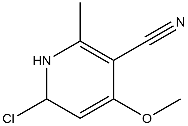 3-Pyridinecarbonitrile, 6-chloro-1,6-dihydro-4-methoxy-2-methyl- 구조식 이미지