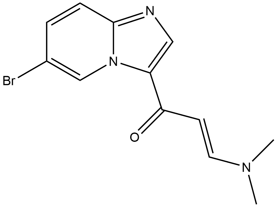 (E)-1-(6-Bromoimidazo[1,2-a]pyridin-3-yl)-3-(dimethylamino)-2-propen-1-one Structure