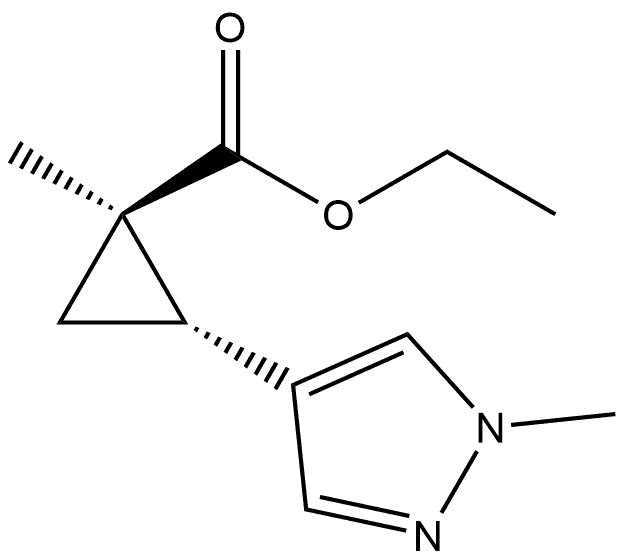 ethyl trans-1-methyl-2-(1-methylpyrazol-4-yl)cyclopropanecarboxylate Structure