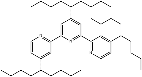 2,2':6',2''-Terpyridine, 4,4',4''-tris(1-butylpentyl)- Structure