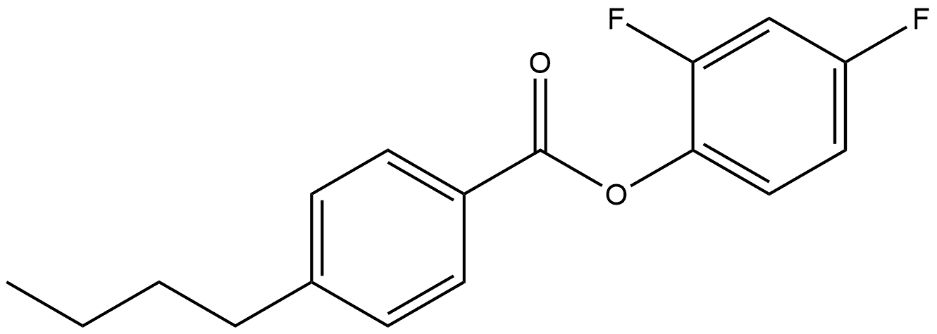 2,4-Difluorophenyl 4-butylbenzoate Structure