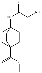 Bicyclo[2.2.2]octane-1-carboxylic acid, 4-[(2-aminoacetyl)amino]-, methyl ester Structure