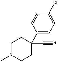 4-Piperidinecarbonitrile, 4-(4-chlorophenyl)-1-methyl- Structure
