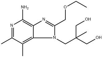 2- ((4-amino-2-(ethoxymelhyl)-6.7-dimethyl-1H-imidazo[4,5-c]pyridin-1-yl)methyl)-2-methylpropane-1.3-diol Structure