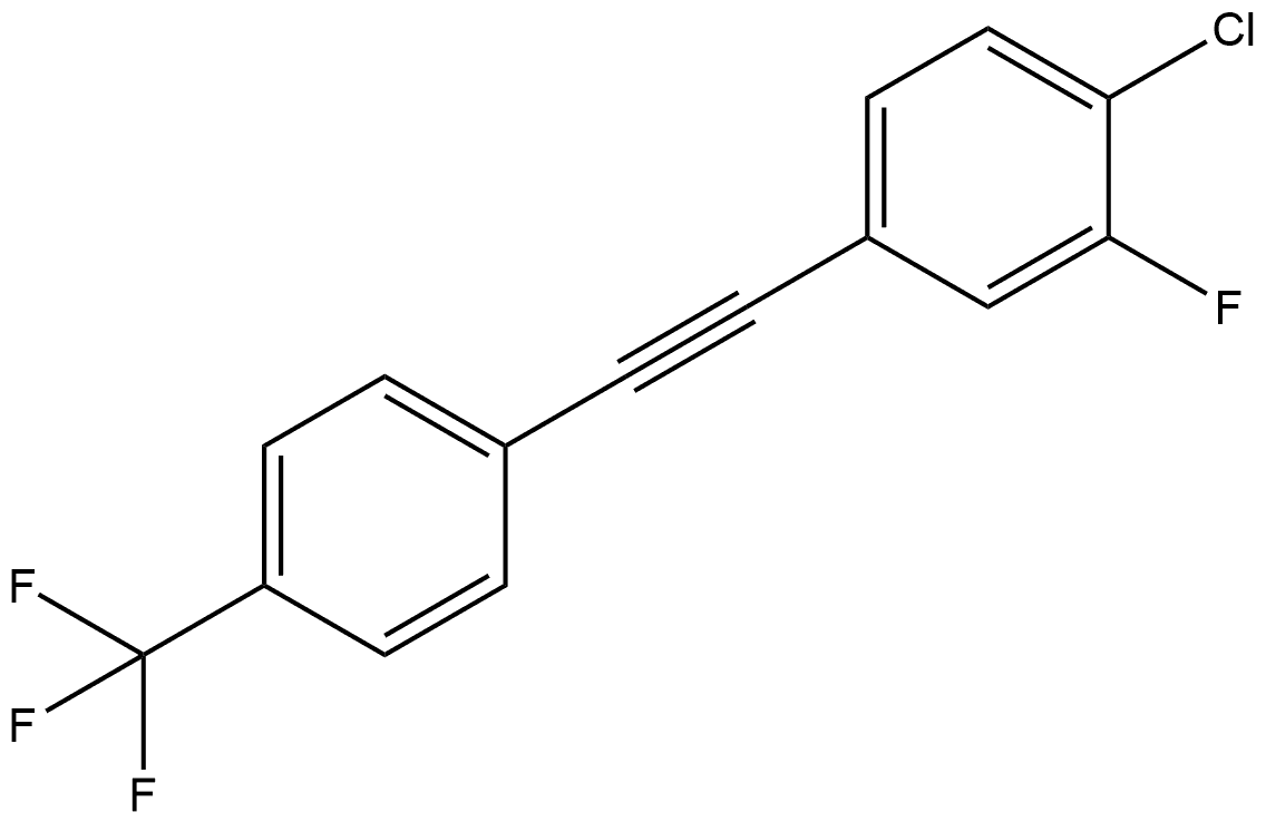 1-Chloro-2-fluoro-4-[2-[4-(trifluoromethyl)phenyl]ethynyl]benzene Structure