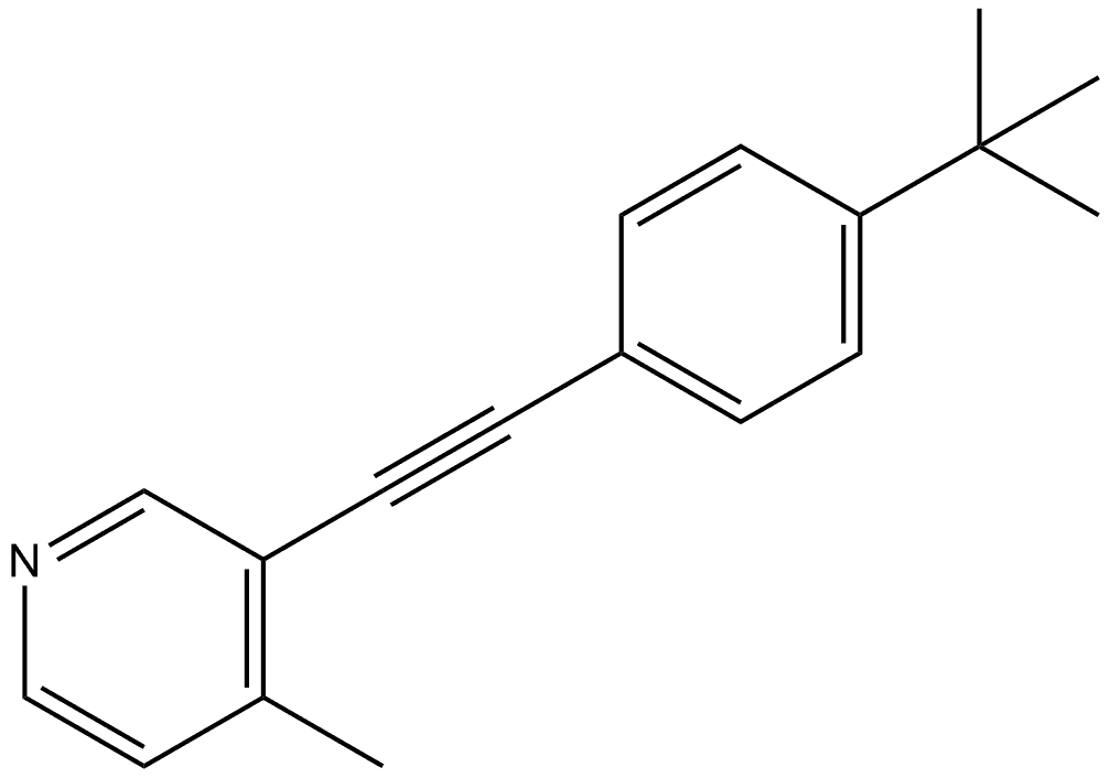 3-[2-[4-(1,1-Dimethylethyl)phenyl]ethynyl]-4-methylpyridine Structure