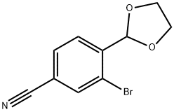 3-bromo-4-(1,3-dioxolan-2-yl)benzonitrile Structure