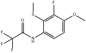 2,2,2-Trifluoro-N-(3-fluoro-4-methoxy-2-(methylthio)phenyl)acetamide Structure