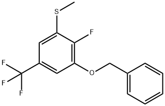 (3-(Benzyloxy)-2-fluoro-5-(trifluoromethyl)phenyl)(methyl)sulfane Structure