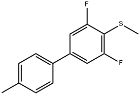 (3,5-Difluoro-4'-methyl-[1,1'-biphenyl]-4-yl)(methyl)sulfane 구조식 이미지