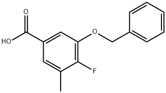 3-(benzyloxy)-4-fluoro-5-methylbenzoic acid Structure