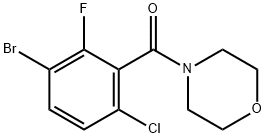 (3-bromo-6-chloro-2-fluorophenyl)(morpholino)methanone Structure