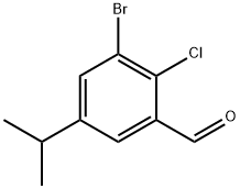 3-Bromo-2-chloro-5-isopropylbenzaldehyde Structure