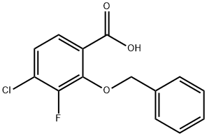 2-(Benzyloxy)-4-chloro-3-fluorobenzoic acid Structure