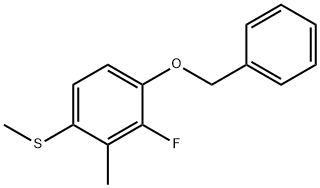 (4-(Benzyloxy)-3-fluoro-2-methylphenyl)(methyl)sulfane Structure