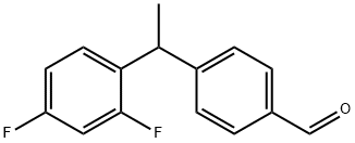 4-(1-(2,4-difluorophenyl)ethyl)benzaldehyde Structure