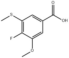 4-Fluoro-3-methoxy-5-(methylthio)benzoic acid Structure