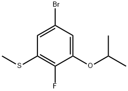 (5-bromo-2-fluoro-3-isopropoxyphenyl)(methyl)sulfane Structure