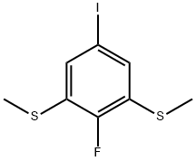 (2-Fluoro-5-iodo-1,3-phenylene)bis(methylsulfane) Structure