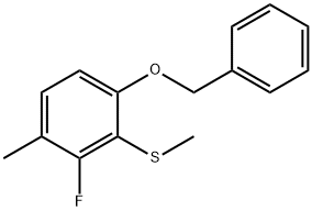 (6-(Benzyloxy)-2-fluoro-3-methylphenyl)(methyl)sulfane Structure