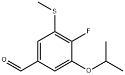 4-Fluoro-3-isopropoxy-5-(methylthio)benzaldehyde Structure