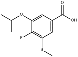 4-Fluoro-3-isopropoxy-5-(methylthio)benzoic acid Structure