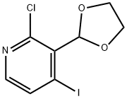 2-Chloro-3-(1,3-dioxolan-2-yl)-4-iodopyridine Structure