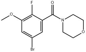 (5-Bromo-2-fluoro-3-methoxyphenyl)(morpholino)methanone Structure