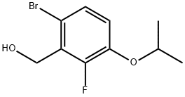 (6-Bromo-2-fluoro-3-isopropoxyphenyl)methanol Structure