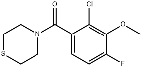 (2-Chloro-4-fluoro-3-methoxyphenyl)(thiomorpholino)methanone Structure