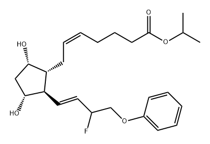 5-Heptenoic acid, 7-[(1R,2R,3R,5S)-2-[(1E)-3-fluoro-4-phenoxy-1-buten-1-yl]-3,5-dihydroxycyclopentyl]-, 1-methylethyl ester, (5Z)- Structure