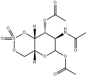 (4aR,7R,8R,8aR)-7-acetamido-2,2-dioxidohexahydropyrano[3,2-d][1,3,2]dioxathiine-6,8-diyl diacetate Structure