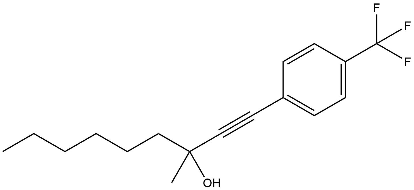 3-Methyl-1-[4-(trifluoromethyl)phenyl]-1-nonyn-3-ol Structure