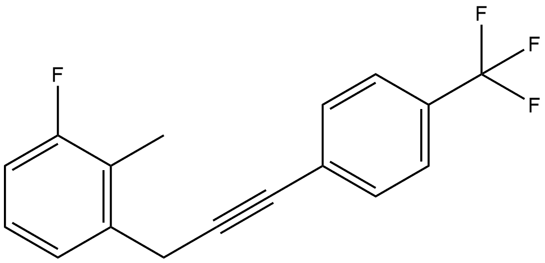 1-Fluoro-2-methyl-3-[3-[4-(trifluoromethyl)phenyl]-2-propyn-1-yl]benzene Structure