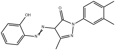 2-(3,4-Dimethylphenyl)-2,4-dihydro-4-[2-(2-hydroxyphenyl)diazenyl]-5-methyl-3H-pyrazol-3-one Structure