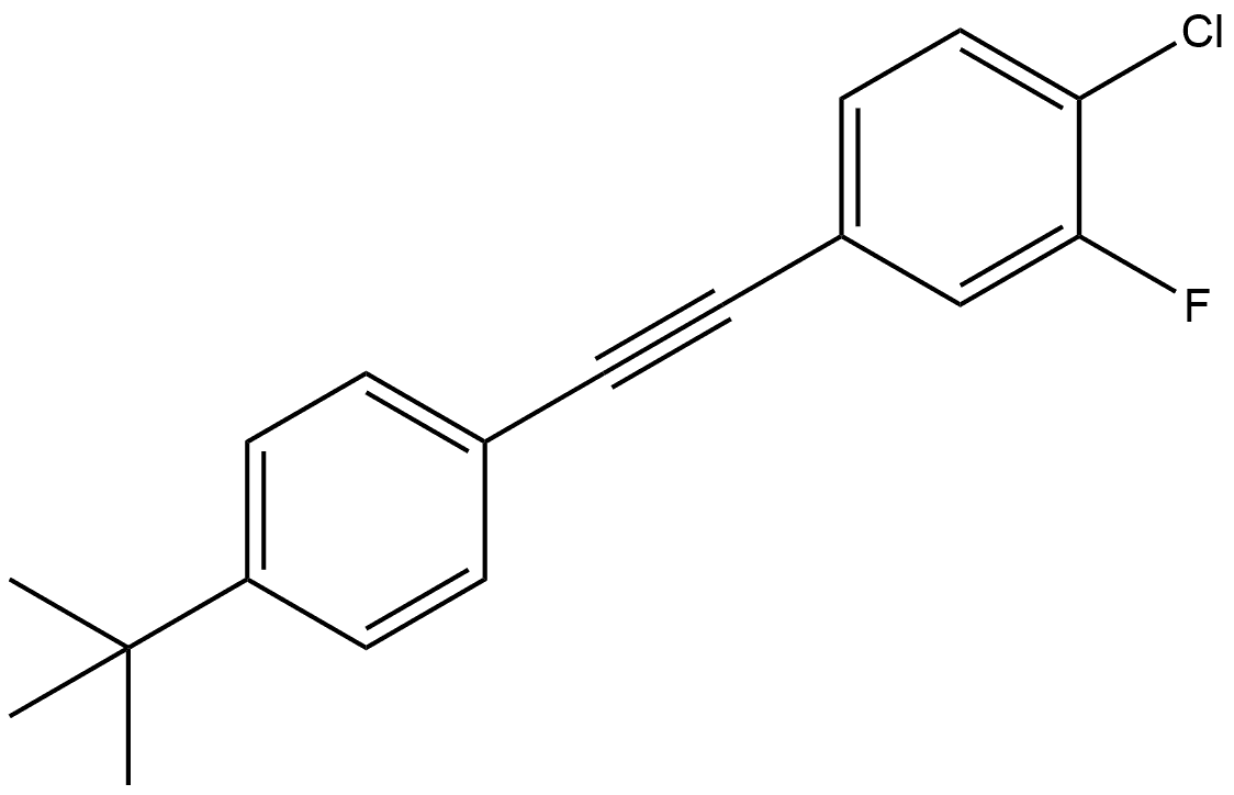 1-Chloro-4-[2-[4-(1,1-dimethylethyl)phenyl]ethynyl]-2-fluorobenzene Structure