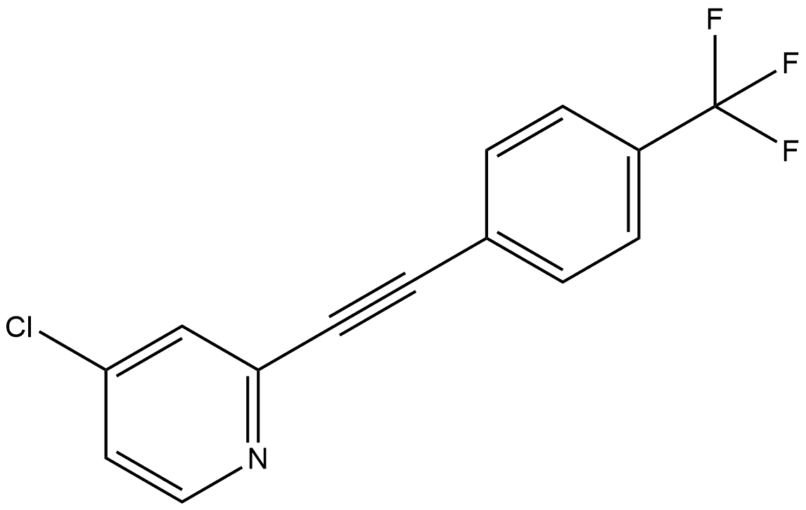 4-Chloro-2-[2-[4-(trifluoromethyl)phenyl]ethynyl]pyridine Structure