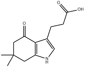 4,5,6,7-H4-6,6-Me2-4-oxo-indole-3-propanoic acid Structure