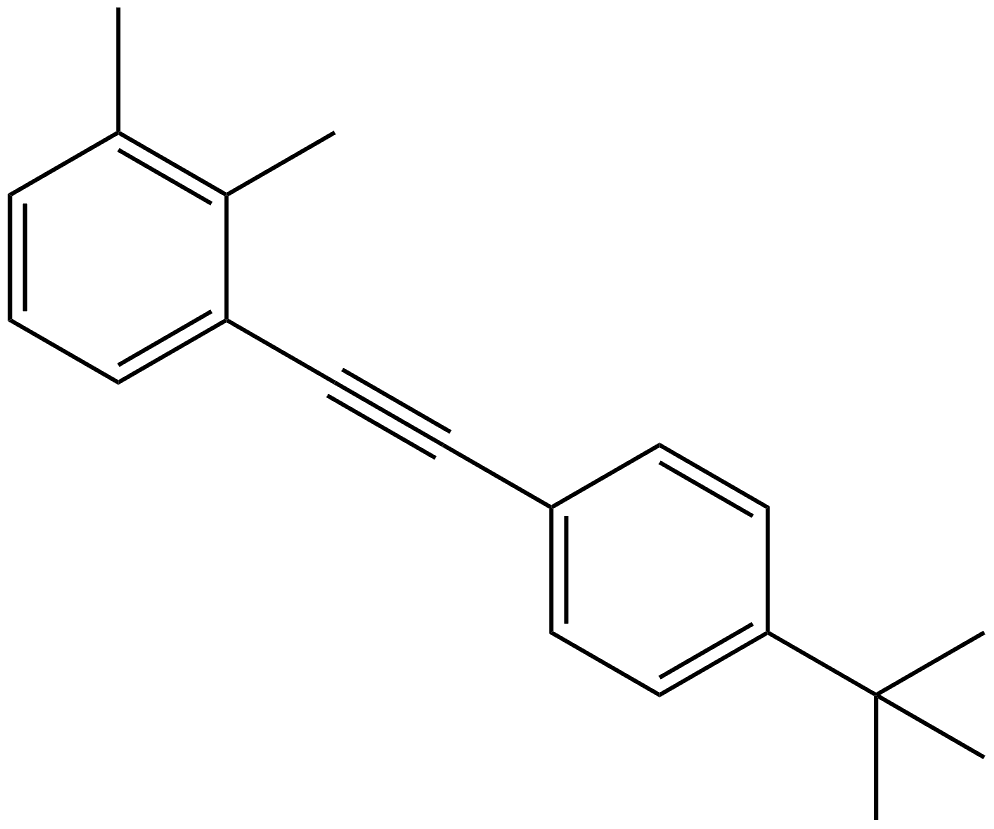 1-[2-[4-(1,1-Dimethylethyl)phenyl]ethynyl]-2,3-dimethylbenzene Structure