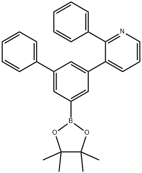 Pyridine, 2-phenyl-3-[5-(4,4,5,5-tetramethyl-1,3,2-dioxaborolan-2-yl)[1,1'-biphenyl]-3-yl]- Structure