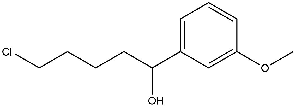 Benzenemethanol, α-(4-chlorobutyl)-3-methoxy- 구조식 이미지