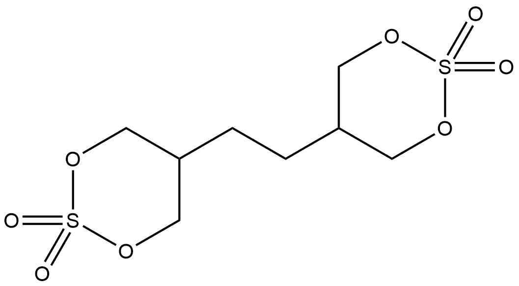 1,3,2-Dioxathiane, 5,5′-(1,2-ethanediyl)bis-, 2,2,2′,2′-tetraoxide 구조식 이미지