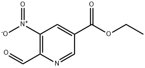3-Pyridinecarboxylic acid, 6-formyl-5-nitro-, ethyl ester Structure