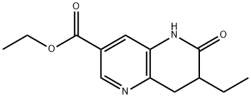 1,5-Naphthyridine-3-carboxylic acid, 7-ethyl-5,6,7,8-tetrahydro-6-oxo-, ethyl ester Structure