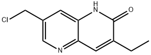 1,5-Naphthyridin-2(1H)-one, 7-(chloromethyl)-3-ethyl- 구조식 이미지
