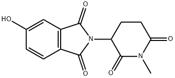 1H-Isoindole-1,3(2H)-dione, 5-hydroxy-2-(1-methyl-2,6-dioxo-3-piperidinyl)- 구조식 이미지