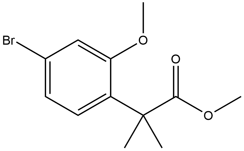 methyl 2-(4-bromo-2-methoxyphenyl)-2-methylpropanoate Structure