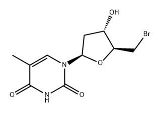 Thymidine, 5'-bromo-5'-deoxy- Structure