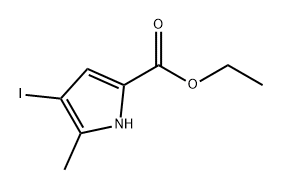 1H-Pyrrole-2-carboxylic acid, 4-iodo-5-methyl-, ethyl ester Structure